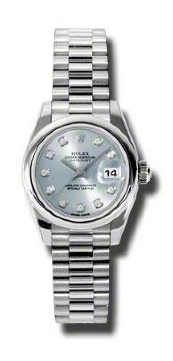 Rolex 179166 gbdp Datejust Ladies 26mm Platinum - фото 1