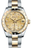 Rolex Datejust 178343 chjdo 31mm Steel and Yellow Gold 