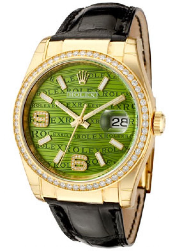 Rolex 116188 Green Datejust 36mm Yellow Gold - фото 3