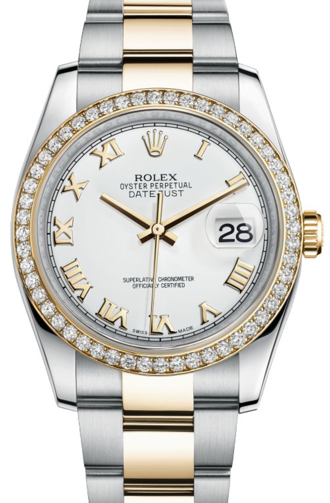 Rolex 116243 wro Datejust 36mm Steel and Yellow Gold