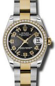 Rolex Часы Rolex Datejust 178383 bkcao 31mm Steel and Yellow Gold 
