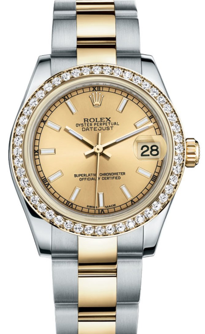 Rolex 178383 chio Datejust 31mm Steel and Yellow Gold 