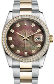 Rolex Datejust 116243 dkmdo 36mm Steel and Yellow Gold