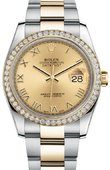 Rolex Datejust 116243 chro 36mm Steel and Yellow Gold