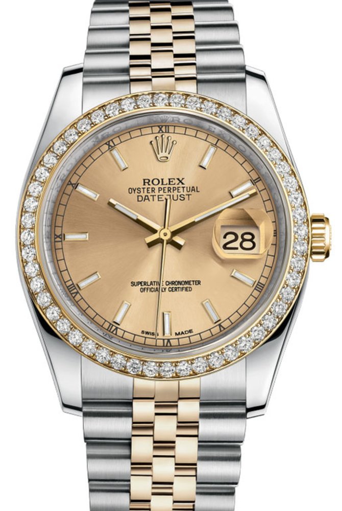 Rolex 116243 chij Datejust 36mm Steel and Yellow Gold