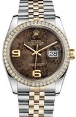 Rolex Часы Rolex Datejust 116243 Bronze Floral Jubile 36mm Steel and Yellow Gold