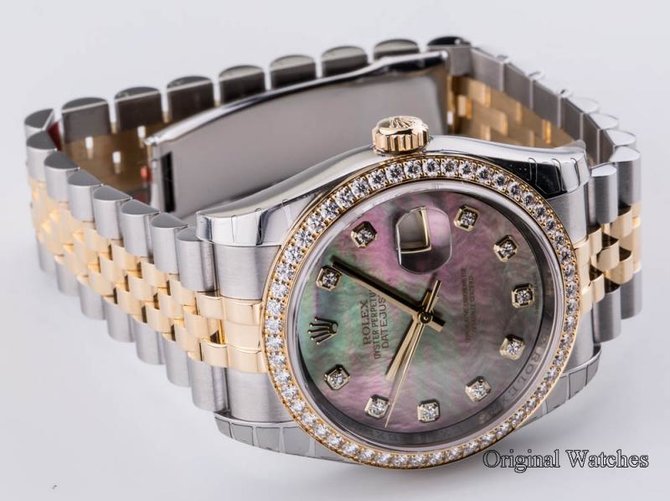 Rolex 116243 Black MOPD Datejust 36mm Steel and Yellow Gold - фото 6
