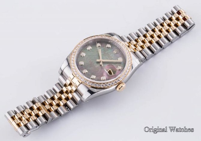 Rolex 116243 Black MOPD Datejust 36mm Steel and Yellow Gold - фото 9
