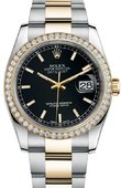 Rolex Datejust 116243 bkio 36mm Steel and Yellow Gold