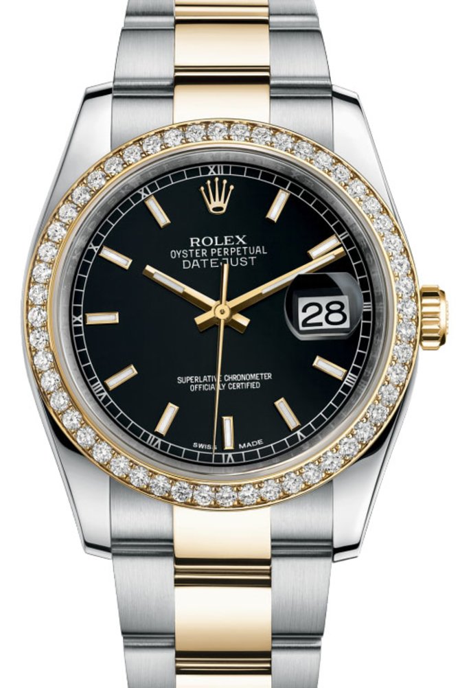 Rolex 116243 bkio Datejust 36mm Steel and Yellow Gold
