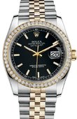 Rolex Datejust 116243 bkij 36mm Steel and Yellow Gold