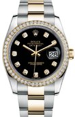 Rolex Datejust 116243 bkdo 36mm Steel and Yellow Gold