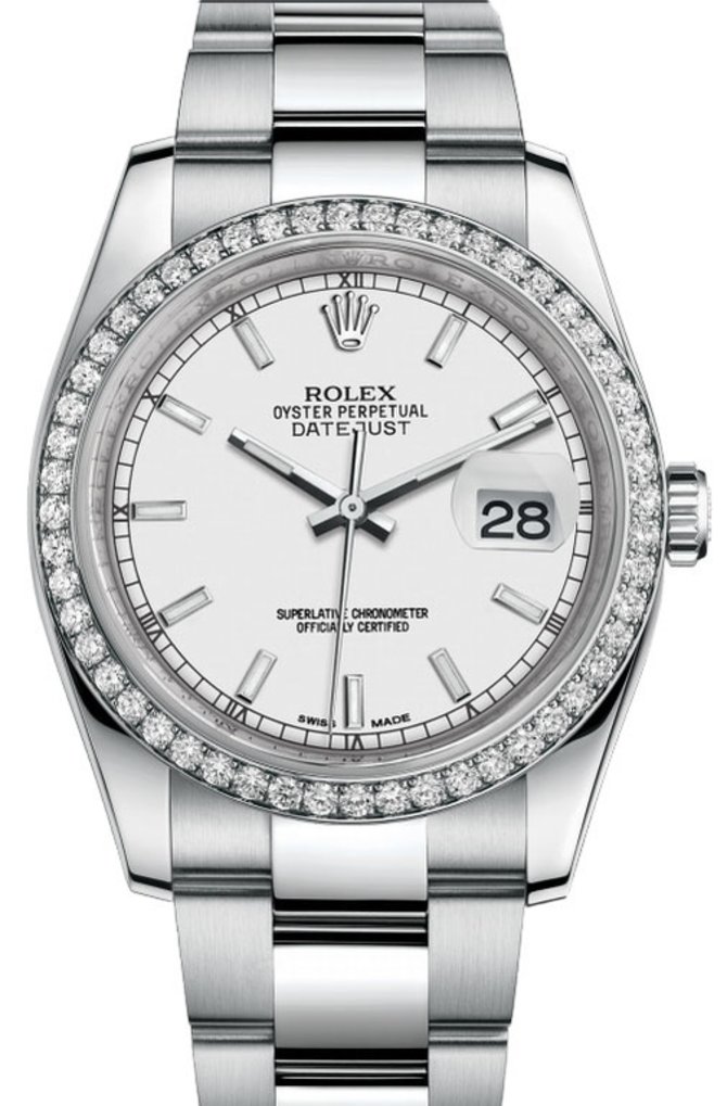 Rolex 116244 wio Datejust 36mm Steel and White Gold