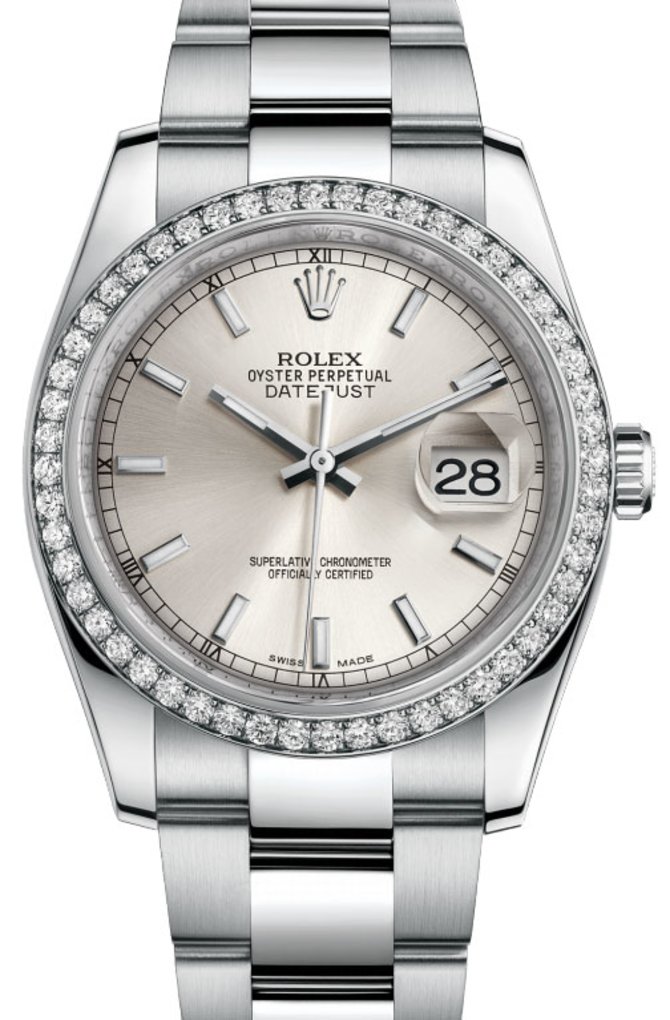 Rolex 116244 sio Datejust 36mm Steel and White Gold