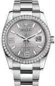 Rolex Datejust 116244 Silver 36mm Steel and White Gold
