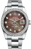 Rolex Datejust 116244 dkmdo 36mm Steel and White Gold