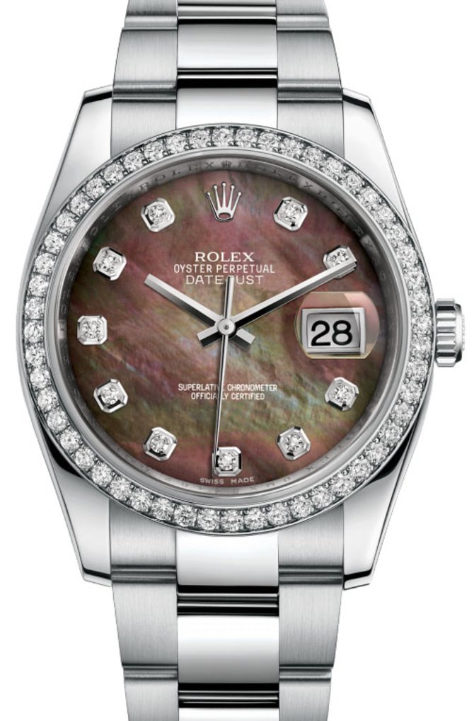 Rolex 116244 dkmdo Datejust 36mm Steel and White Gold