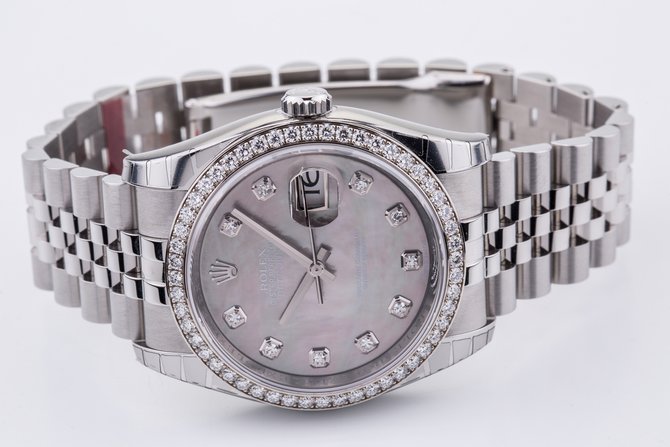 Rolex 116244-dkmdj Datejust 36mm Steel and White Gold - фото 20