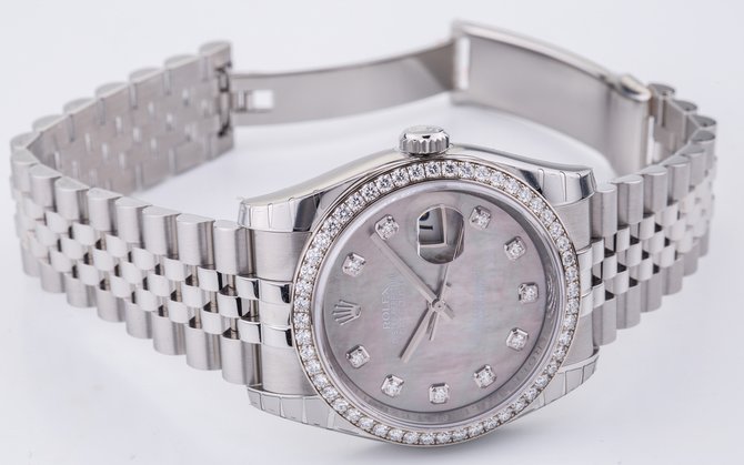 Rolex 116244-dkmdj Datejust 36mm Steel and White Gold - фото 22