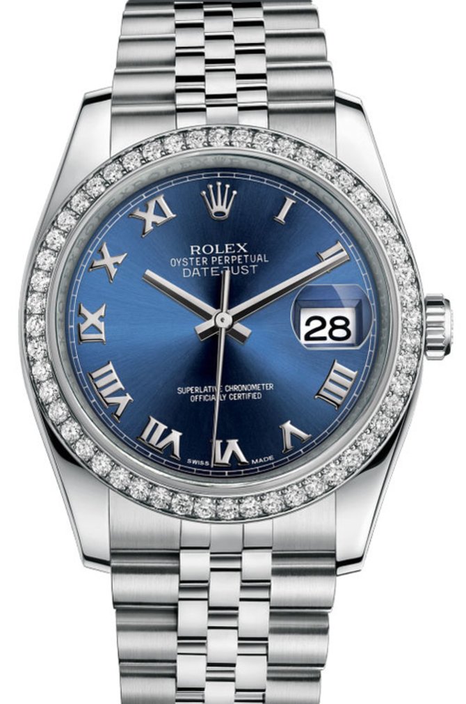 Rolex 116244-blrj Datejust 36mm Steel and White Gold