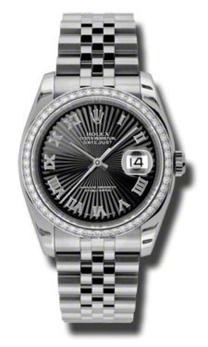 Rolex 116244-bksbrj Datejust 36mm Steel and White Gold - фото 1
