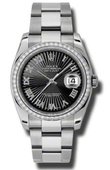 Rolex Datejust 116244 bksbro 36mm Steel and White Gold