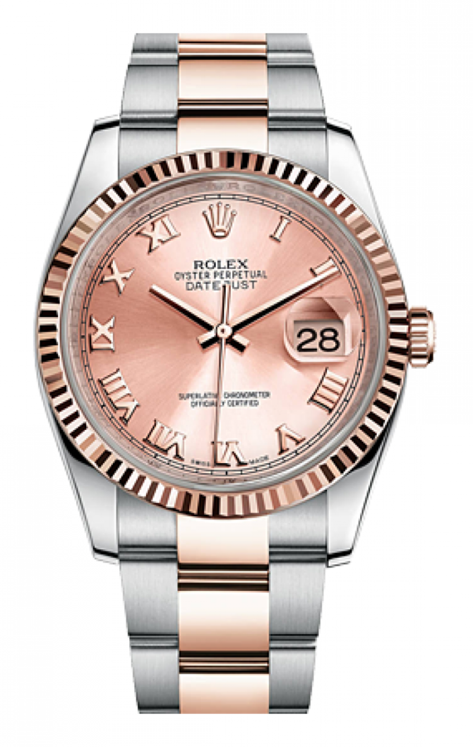 Rolex 116231 chro Datejust 36mm Steel and Everose Gold - фото 1