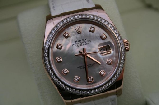 Rolex 116185 White MOP D Datejust 36mm Steel and Everose Gold  - фото 3