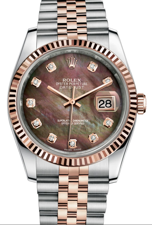 Rolex Fluted Bezel Jubilee Datejust Mm Steel And Everose Gold