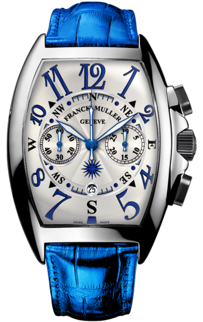 Franck Muller 9080 CC AT MAR WG Silver Blue Mariner Chronograph 