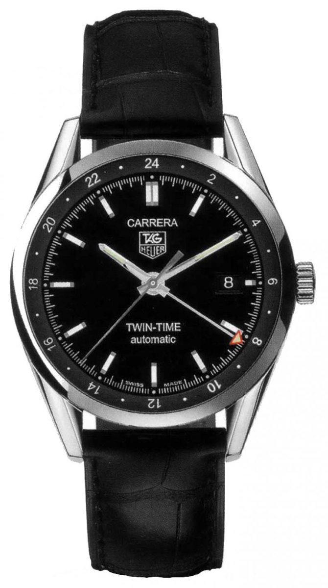 Tag Heuer WV2115.FC6180 Carrera Calibre 7 Twin Time Automatic 39 mm - фото 2