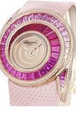 Chopard Ladies Classic Attractive Pink Sapphire and Diamond Watch High Jewellery