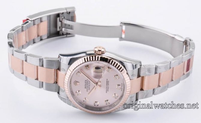 Rolex 116231 pddo Datejust Steel and Pink Gold Fluted Bezel - фото 14