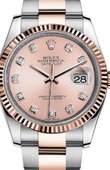 Rolex Datejust 116231 pddo Steel and Pink Gold Fluted Bezel