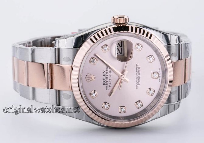 Rolex 116231 pddo Datejust Steel and Pink Gold Fluted Bezel - фото 7