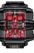 Rebellion Часы Rebellion T-1000 Black DLC Grade 5 Titanium Red T1K