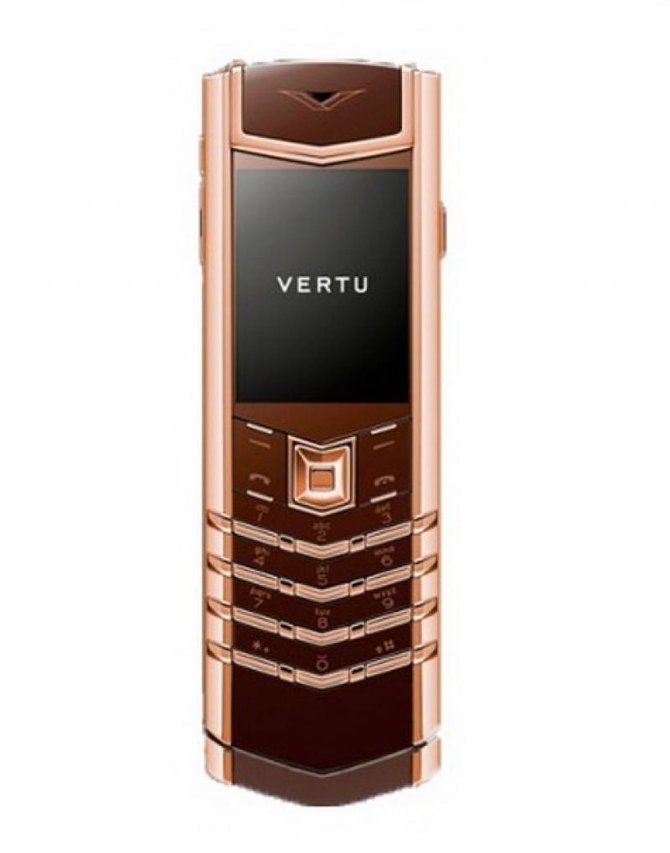 Vertu Red Gold Brown Leather Signature 2 Time Zones - фото 1
