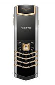 Vertu Signature Yellow Gold Mixed Metals Black Leather 2 Time Zones