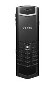 Vertu Телефоны Vertu Signature Black PVD Diamond Trim Black Leather 2 Time Zones