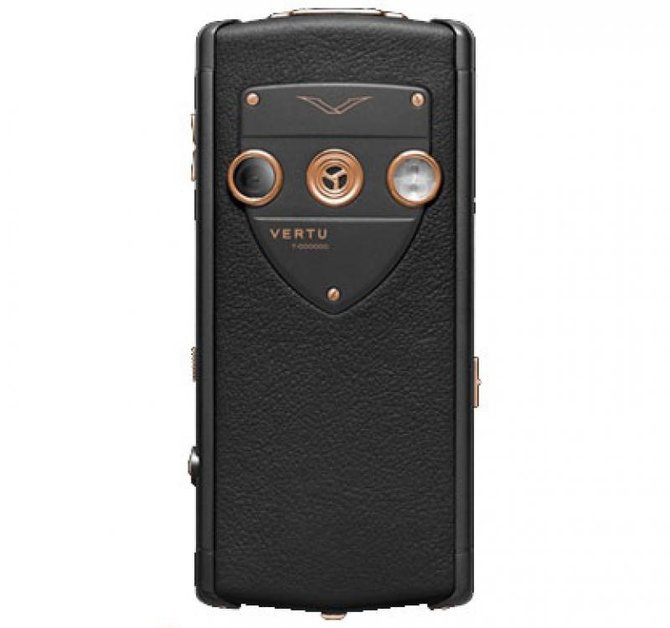 Vertu 002W8J1 Constellation Black PVD Stainless Steel Red Gold Sapphire Screen Black Leather - фото 2