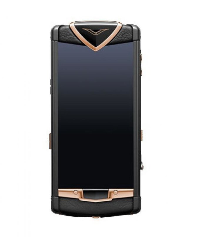 Vertu 002W8J1 Constellation Black PVD Stainless Steel Red Gold Sapphire Screen Black Leather - фото 1