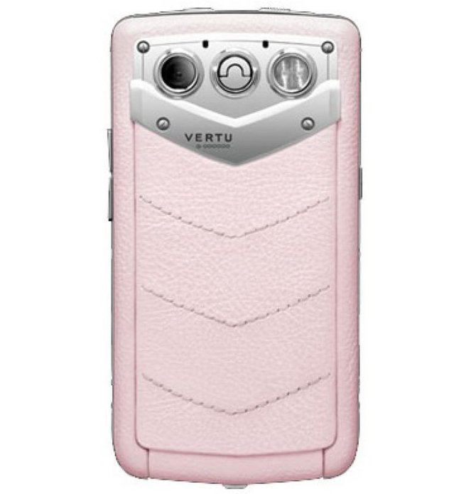 Vertu Polished Stainless Steel Sapphire Keys Pink Leathe Constellation Quest Quickoffice - фото 2
