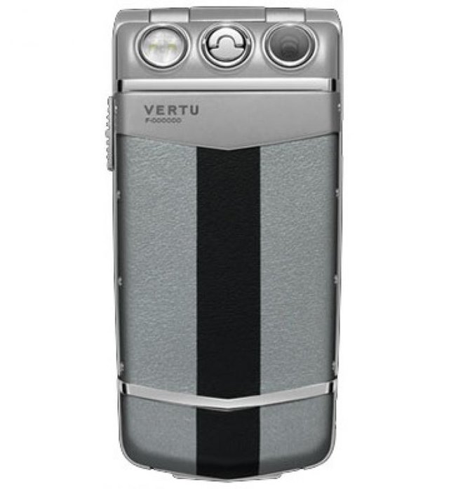 Vertu Silver and Black Leather Constellation Quest Ayxta Stainless Steel Aluminium Sapphire Keys  - фото 2