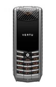 Vertu Телефоны Vertu Signature Titanium Carbon Fibre Black PVD Keys Ascent Black and Orange Leather