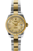 Rolex Datejust Ladies 179173 chjdo 26mm Steel and Yellow Gold
