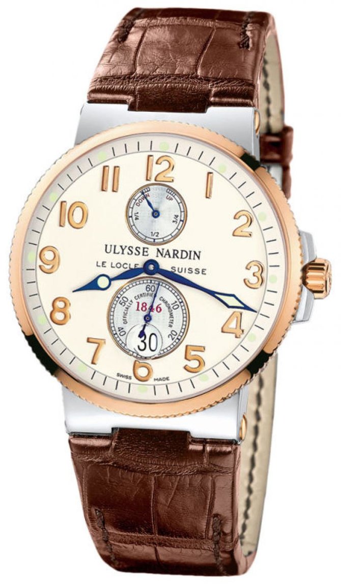 Ulysse Nardin 265-66/60 Maxi Marine Chronometer 41mm Steel Rose Gold