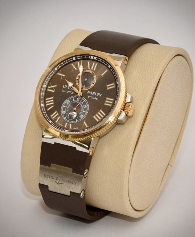 Ulysse Nardin 265-67-3/45 Maxi Marine Chronometer 43mm Rose Gold Steel - фото 2