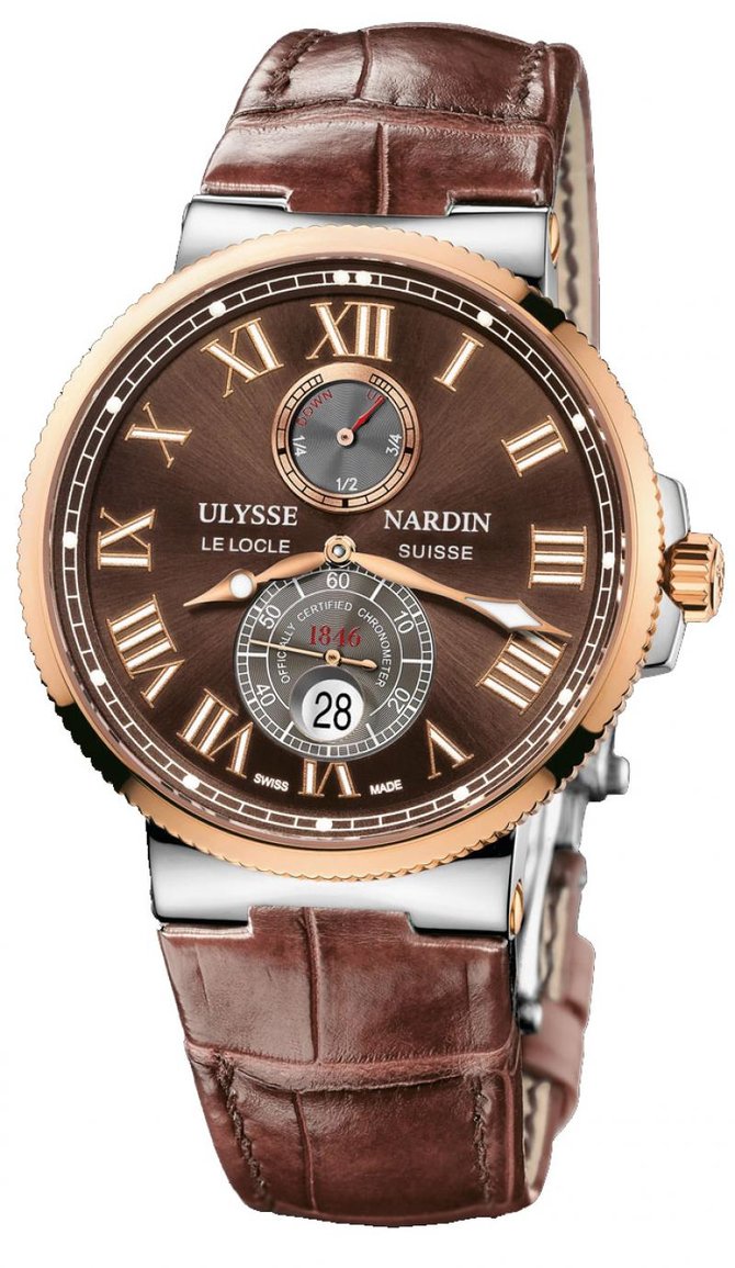 Ulysse Nardin 265-67/45 Maxi Marine Chronometer 43mm Rose Gold Steel