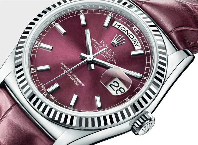 Rolex 118139-cherry Day-Date White Gold - фото 2