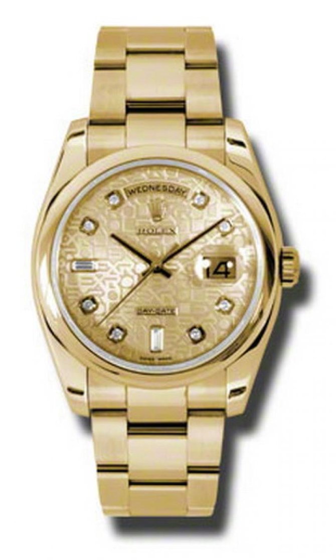 Rolex 118208 chjdo Day-Date Yellow Gold